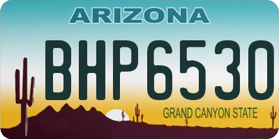 AZ license plate BHP6530