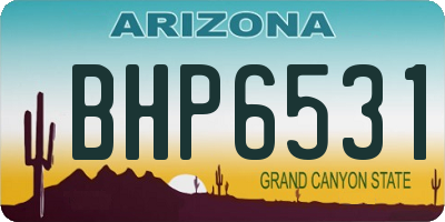 AZ license plate BHP6531