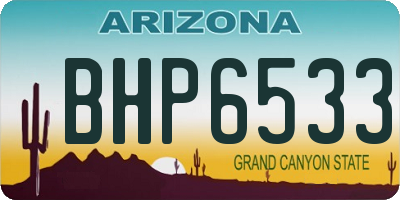 AZ license plate BHP6533
