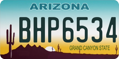 AZ license plate BHP6534