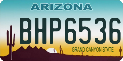 AZ license plate BHP6536