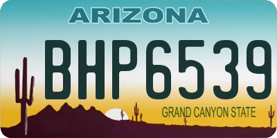 AZ license plate BHP6539