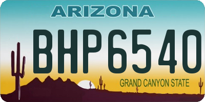 AZ license plate BHP6540