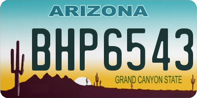 AZ license plate BHP6543