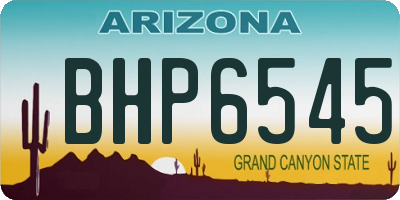 AZ license plate BHP6545