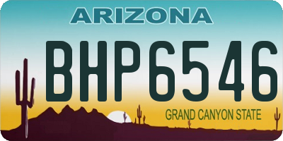 AZ license plate BHP6546