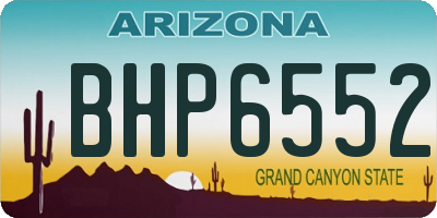 AZ license plate BHP6552