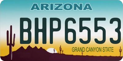 AZ license plate BHP6553