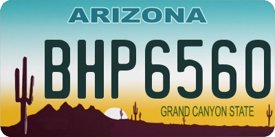 AZ license plate BHP6560