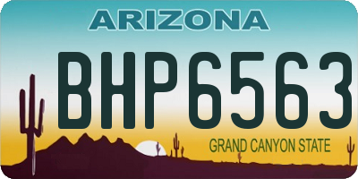 AZ license plate BHP6563