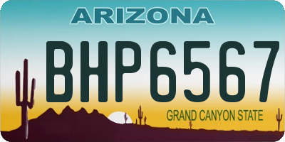 AZ license plate BHP6567
