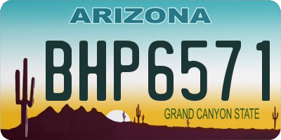AZ license plate BHP6571