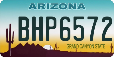 AZ license plate BHP6572