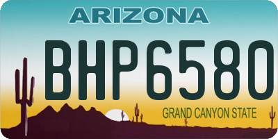 AZ license plate BHP6580