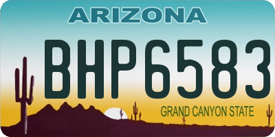 AZ license plate BHP6583