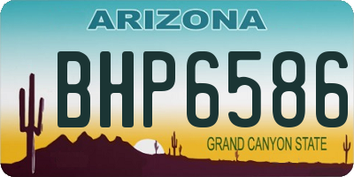 AZ license plate BHP6586