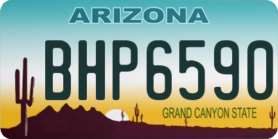 AZ license plate BHP6590