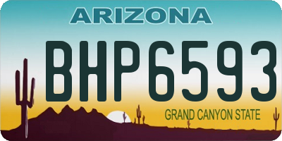 AZ license plate BHP6593