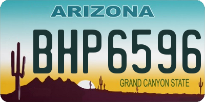 AZ license plate BHP6596