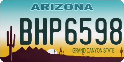 AZ license plate BHP6598