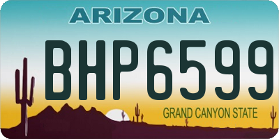 AZ license plate BHP6599