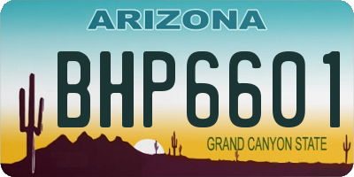 AZ license plate BHP6601