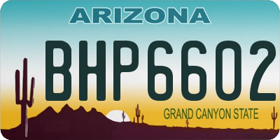 AZ license plate BHP6602
