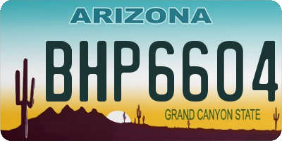 AZ license plate BHP6604