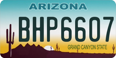 AZ license plate BHP6607