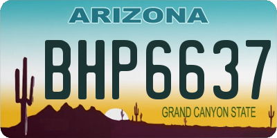 AZ license plate BHP6637