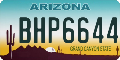 AZ license plate BHP6644