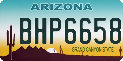 AZ license plate BHP6658