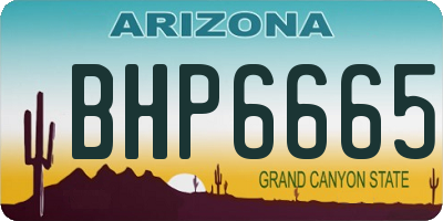 AZ license plate BHP6665