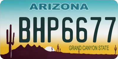 AZ license plate BHP6677