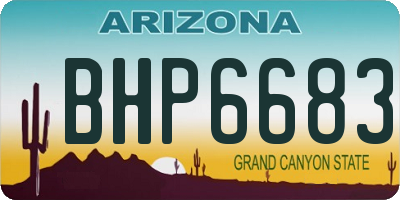 AZ license plate BHP6683