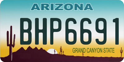 AZ license plate BHP6691