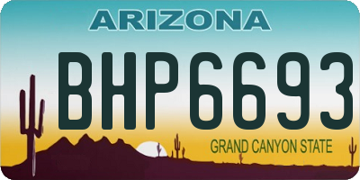 AZ license plate BHP6693