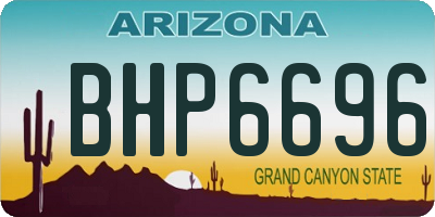 AZ license plate BHP6696