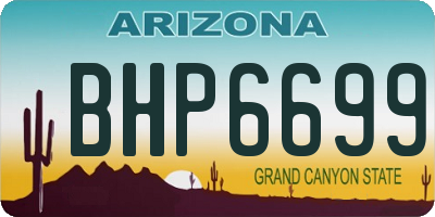AZ license plate BHP6699