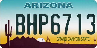 AZ license plate BHP6713