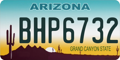 AZ license plate BHP6732