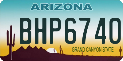 AZ license plate BHP6740