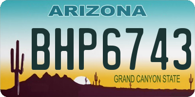 AZ license plate BHP6743