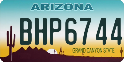 AZ license plate BHP6744