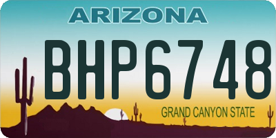 AZ license plate BHP6748