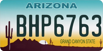 AZ license plate BHP6763