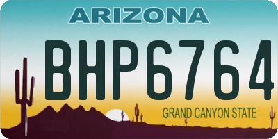 AZ license plate BHP6764