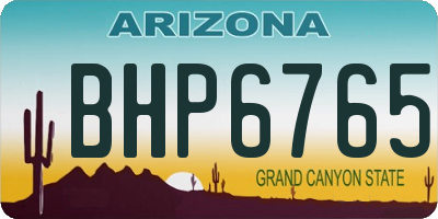 AZ license plate BHP6765