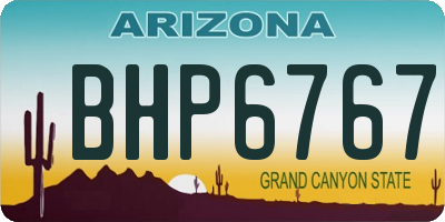 AZ license plate BHP6767