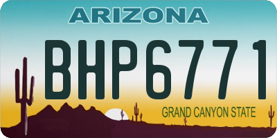 AZ license plate BHP6771